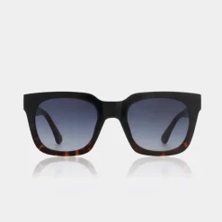 A.KJAERBEDE Nancy Black Demi Tortoise