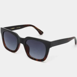 A.KJAERBEDE Nancy Black Demi Tortoise