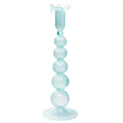 ANNA+NINA Cloudy Glas Lysestage Lyseblå 29 cm