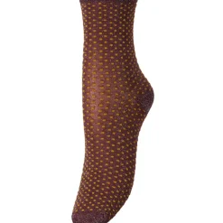 BECK SÖNDERGAARD Dina Small Dots Sock Burgundy