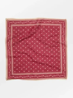 BECK SÖNDERGAARD Fleur Cotta Scarf Tibetan Red