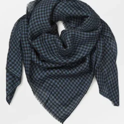 BECK SÖNDERGAARD Gingham Big Woo Scarf Classic Navy