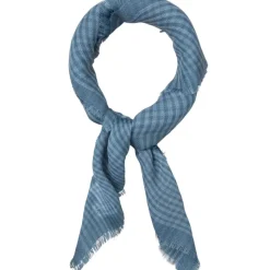BECK SÖNDERGAARD Gingham Wica Scarf Coronet Blue