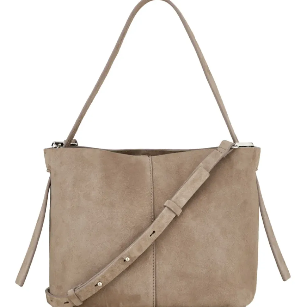 BECK SÖNDERGAARD Suede Fraya Small Bag Moral Gray