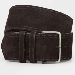 BECK SÖNDERGAARD Suede Veg Willa Belt Chocolate