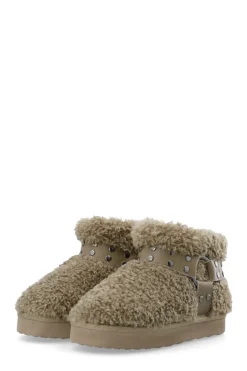 BIANCO MEDINA Varm Flatform Ankel Boot Taupe