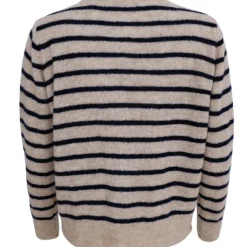 BLACK COLOUR Bcdell Stripe Knit Cardigan Red