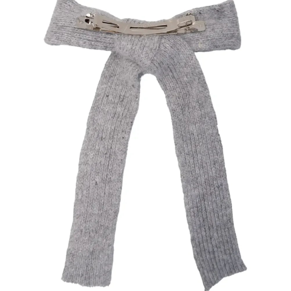 BLACK COLOUR Bcemerie Bow Barette Grey