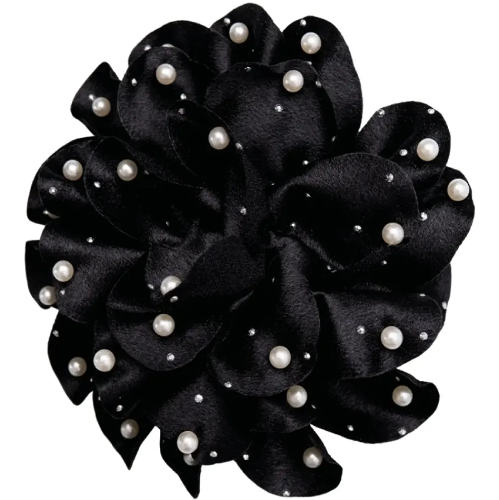 BLACK COLOUR Bckimmi Mega Flower Broche Sort