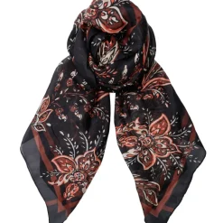 BLACK COLOUR Bckirstine Silk Black Paisley