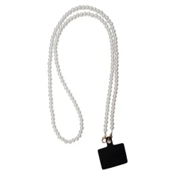 BLACK COLOUR Bclori Beaded Phone Chain Hvid