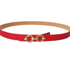 BLACK COLOUR Bclotus Belt Red