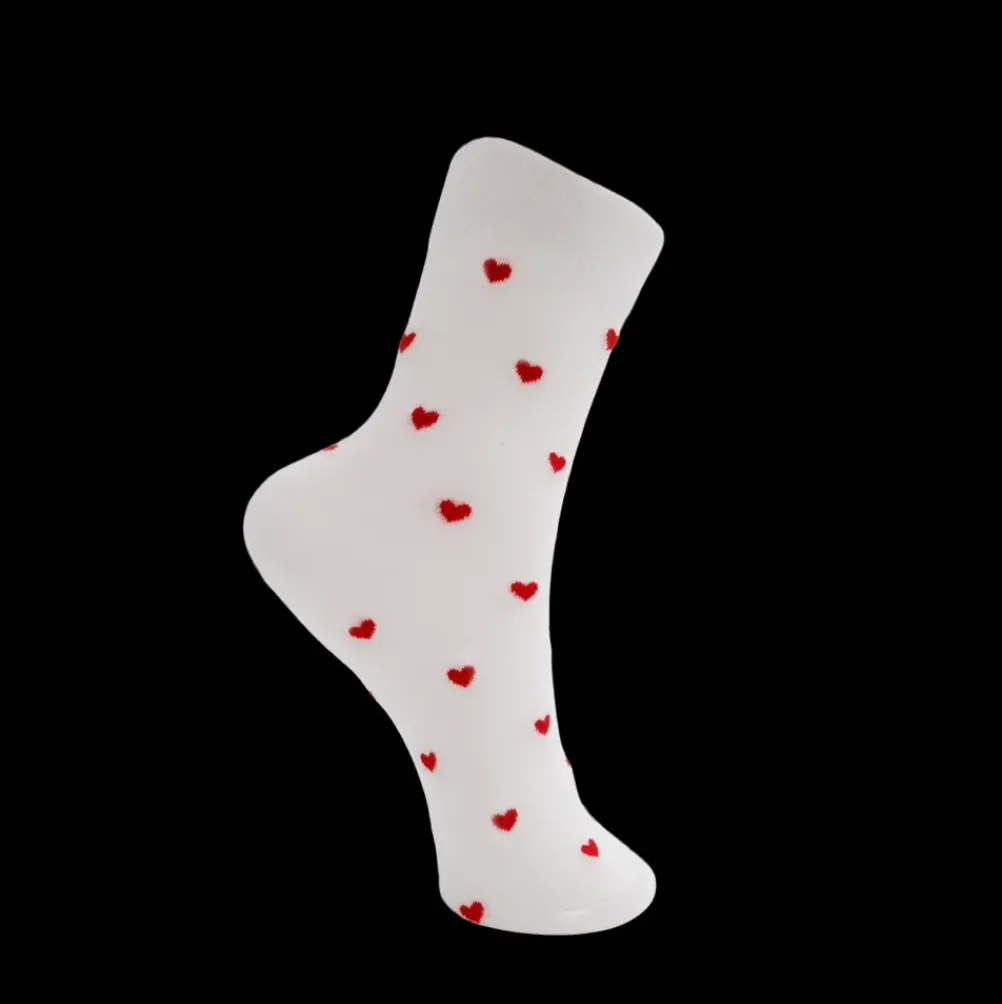 BLACK COLOUR Bclove Sock White Red