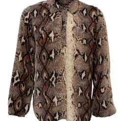 BLACK COLOUR Bcluna Blouse Collar Python