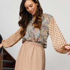 BLACK COLOUR Bcluna Blouse Paradise Sky Mix