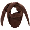 BLACK COLOUR Bctriangle Mini Scarf Coffee