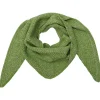 BLACK COLOUR Kitty Triangle Scarf Green