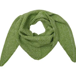BLACK COLOUR Kitty Triangle Scarf Green