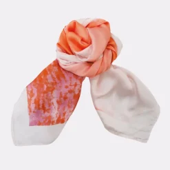 BLACK COLOUR Seawave Mini Scarf Orange/Rose