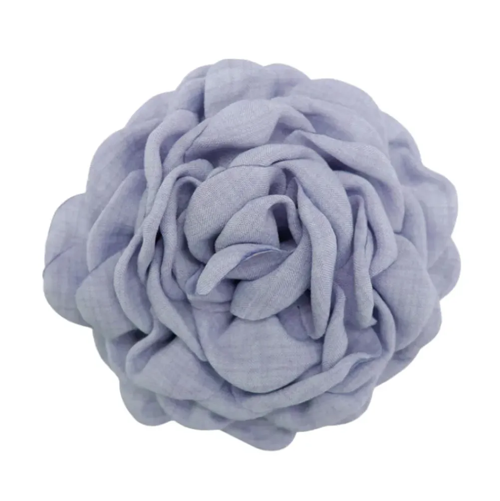 BLACK COLOUR Villa Mega Flower Brooch Blue