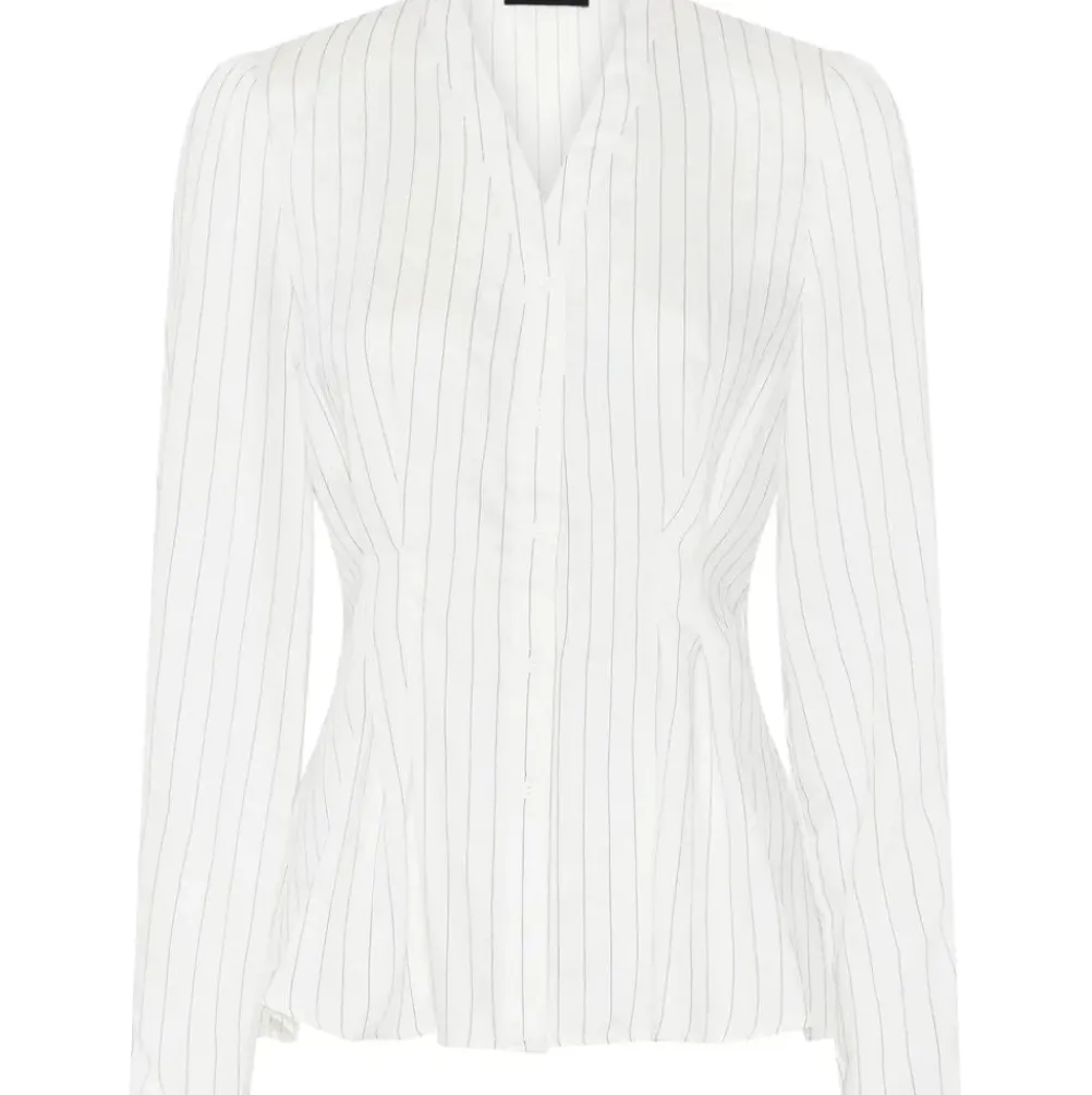 BRUUNS BAZAAR Amaranth Zea Shirt White Stripe