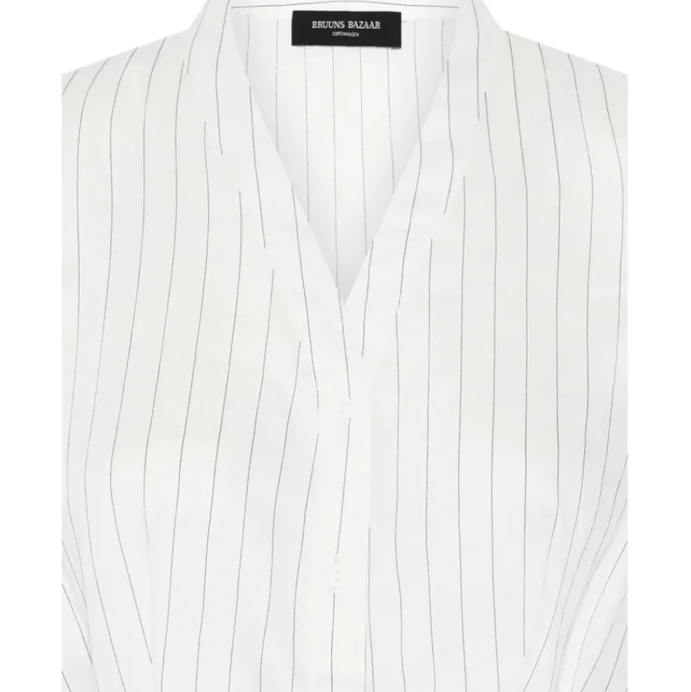 BRUUNS BAZAAR Amaranth Zea Shirt White Stripe