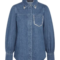 BRUUNS BAZAAR Cana Bess Shirt Dark Blue Denim