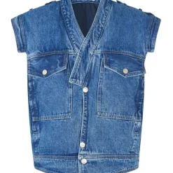 BRUUNS BAZAAR Clove Zhoa Leather Waistcoat Sort