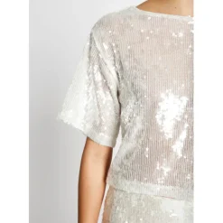 BRUUNS BAZAAR Mossrose Ginia Blouse Hvid Sølv