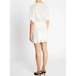 BRUUNS BAZAAR Mossrose Joan Skirt Hvid Sølv