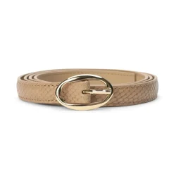BY MALENE BIRGER Katin Leather Belt Beige