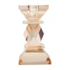 C'EST BON Lysestage 301.984.46 Klar/peach 12x6x6 cm.