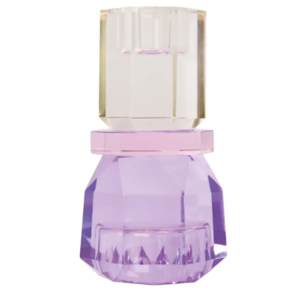 C'EST BON Lysestage 301.962.97 Smør/rosa/violet 13x7 cm.