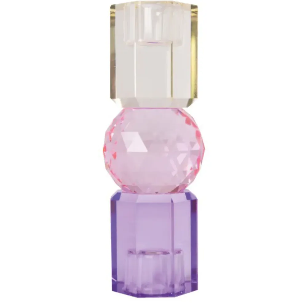 C'EST BON Lysestage 301.963.97 Smør/rosa/violet 16,5x6 cm.