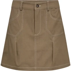 CO' COUTURE Davita Mini Pleat Skirt Walnut