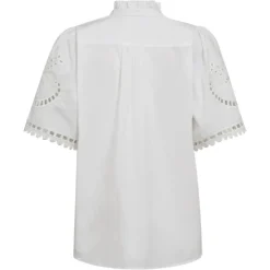 CO' COUTURE Kellise Embroidery SS Shirt Hvid