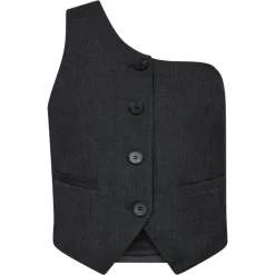 CO' COUTURE Vida Asym Tailor Vest Walnut