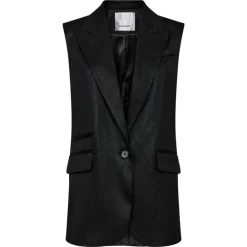 CO' COUTURE Vola Asym Tailor Vest Black