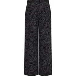 CO' COUTURE Zebra Grey Wide Pants Black