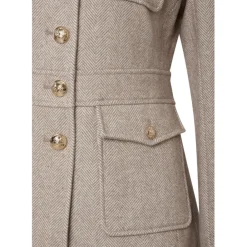 CO' COUTURE Zuri Zebra Crop Jacket Dark Grey