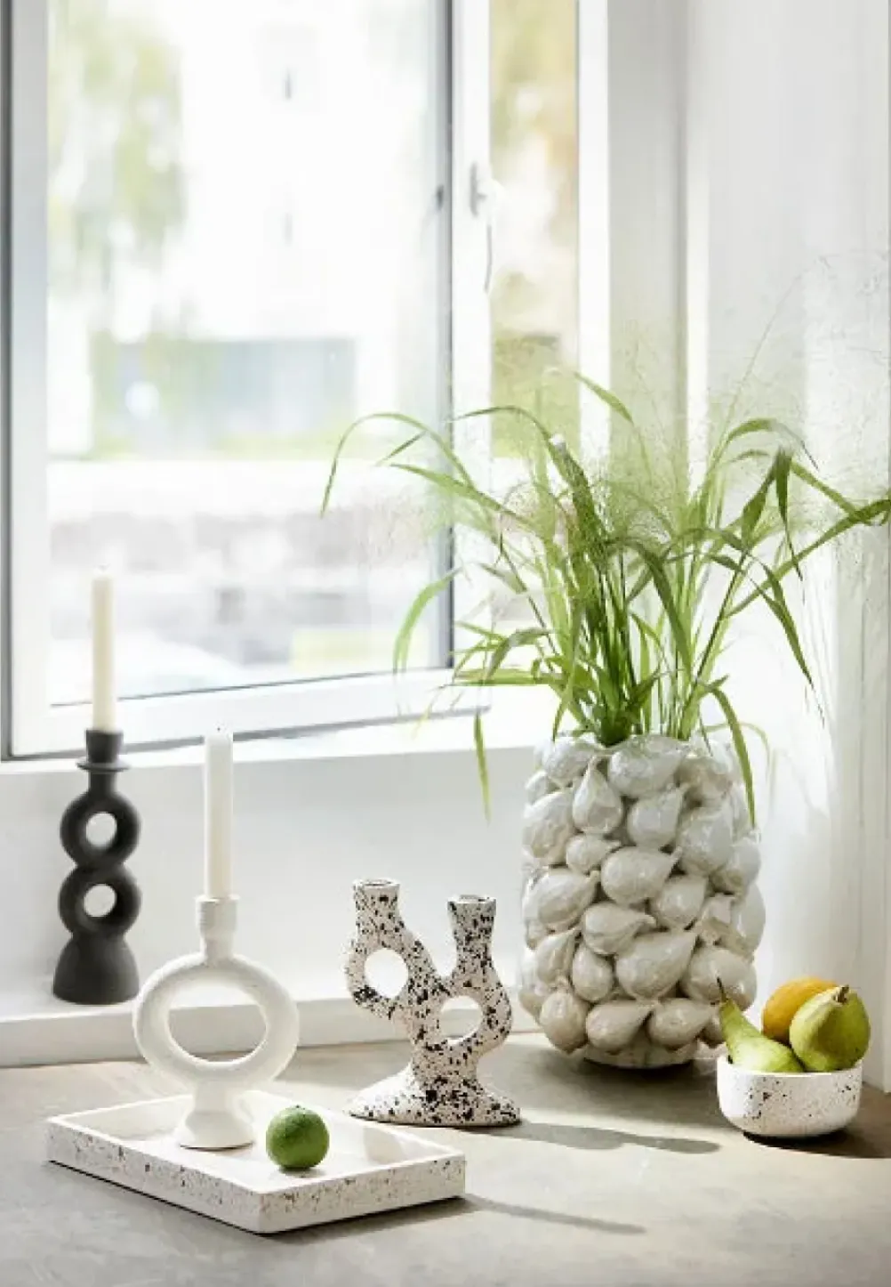COZY LIVING Candle Holder White