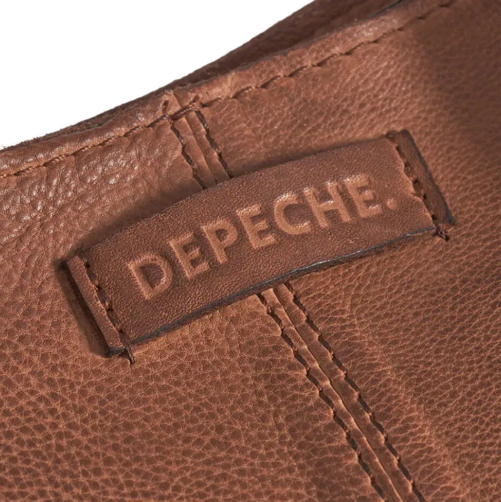 DEPECHE 16218 Skuldertaske Vintage Cognac