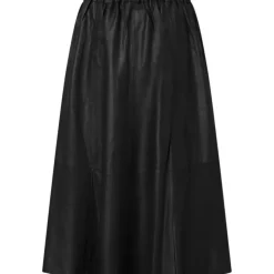 DEPECHE Elionor Leather Skirt Sort