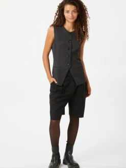 DEPECHE Kimmi Vest Dark Chocolate