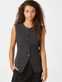DEPECHE Kimmi Vest Dark Chocolate