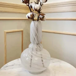 Eden Twirl Vase Tall White