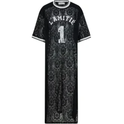 HAUTE L'AMITIE Lace Football Dress Black
