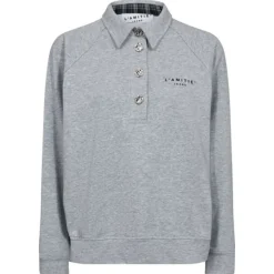 HAUTE L'AMITIE Polo Logo Sweat Grey Melange