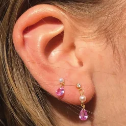 HULTQUIST COPENHAGEN Pink Pearl Øreringe