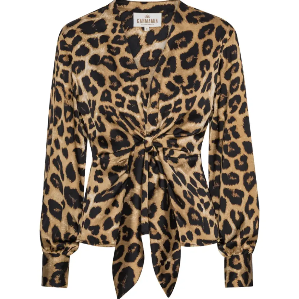 KARMAMIA Blair Blouse Hammered Leopard